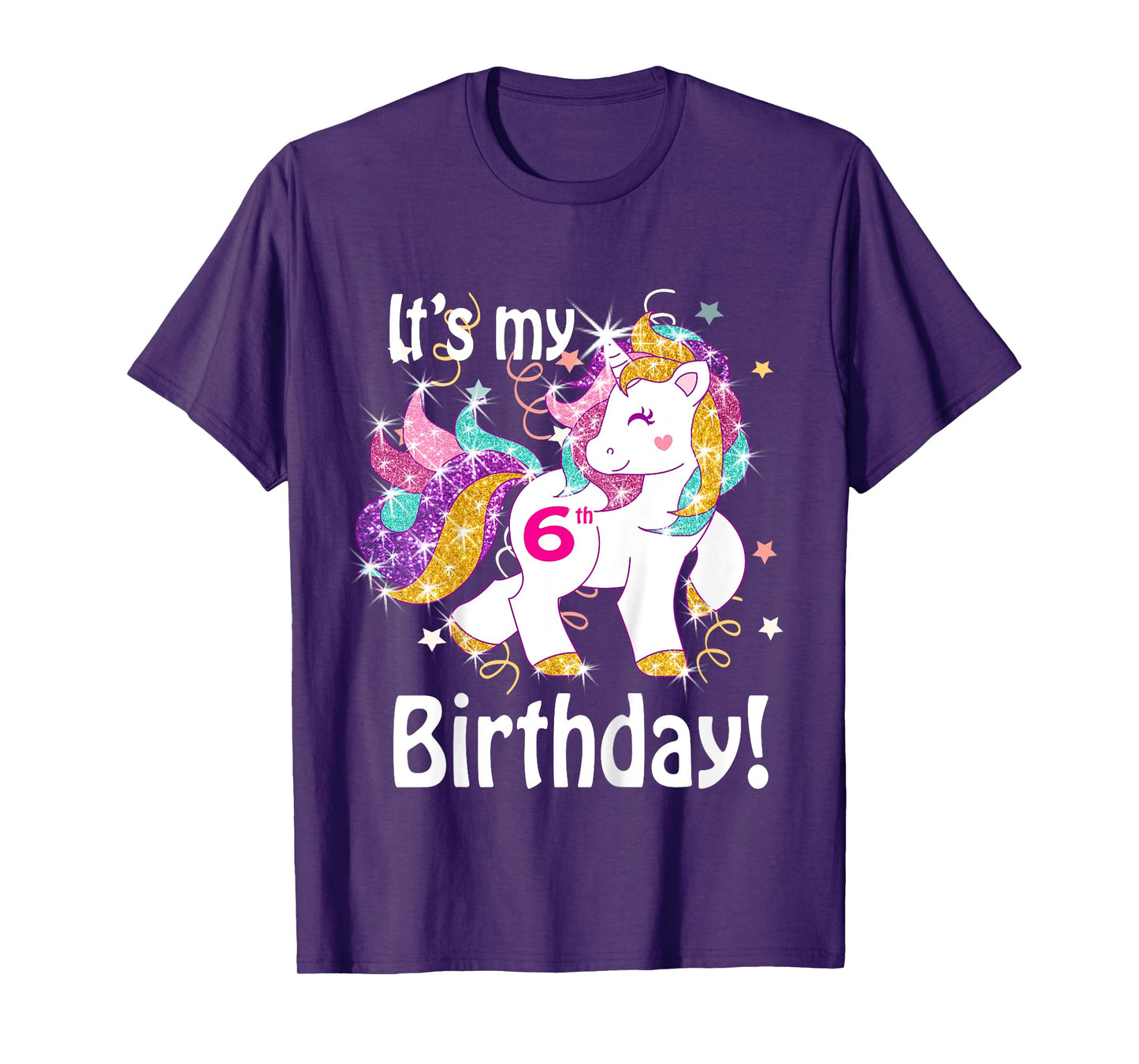 Its my 6th birthday Unicorn (6 Year Old) Shirt Girls T-Shirt