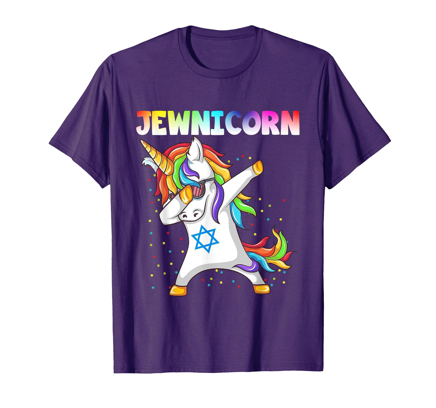 Hanukkah Dabbing Unicorn Jewnicorn Chanukah Jewish Xmas T-Shirt