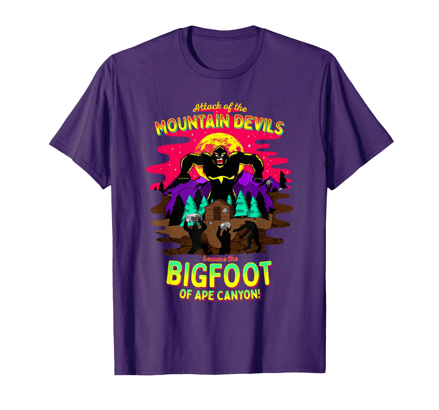 Bigfoot Battle of Ape Canyon Mt St Helens 1924 Retro Cryptid T-Shirt