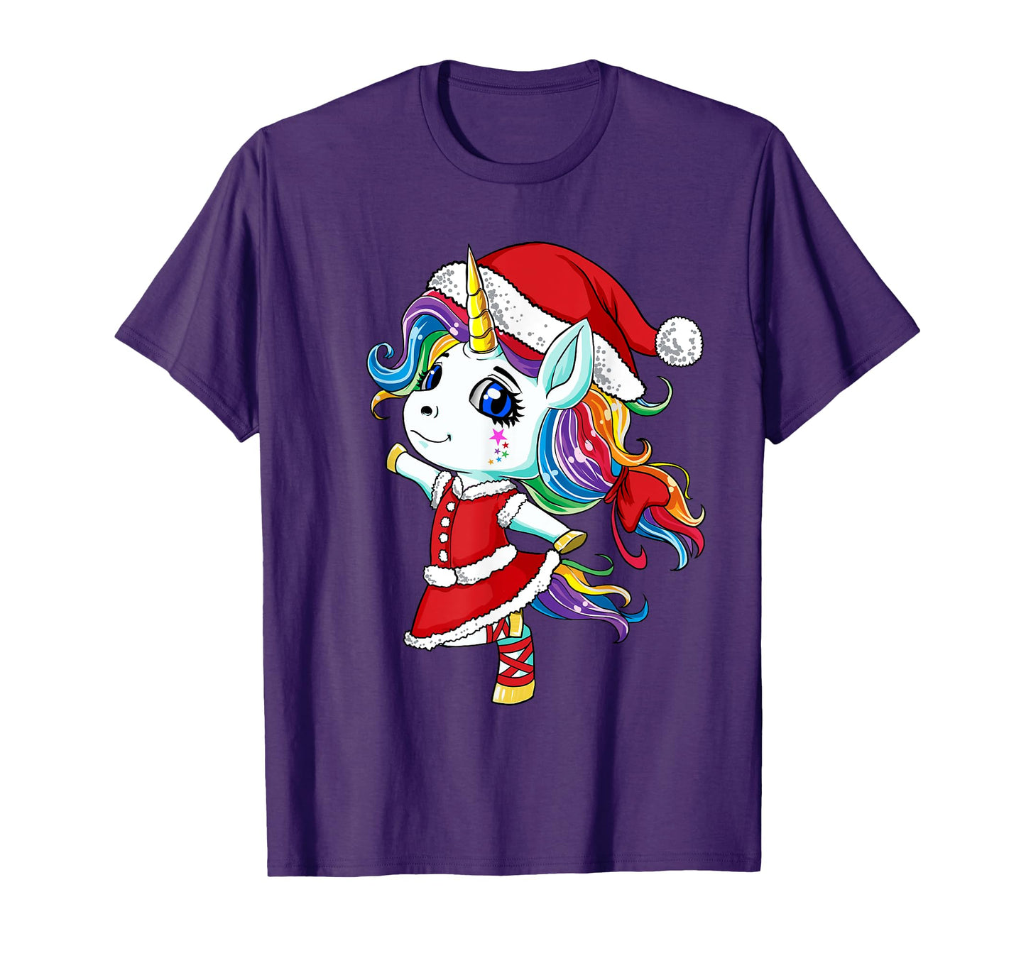 Unicorn Santa Claus Christmas Unicorns Girls T-Shirt