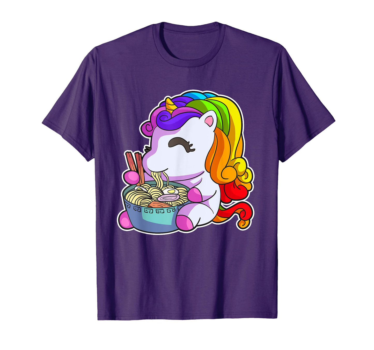 Kawaii Ramen Shirt Women Ramen Noodles Gift Unicorn Girls T-Shirt