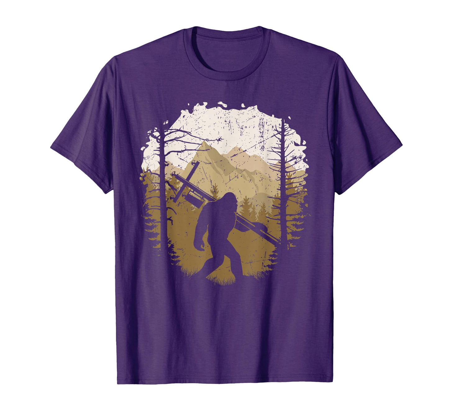 Funny Bigfoot Lineman Power Electrician Sasquatch Lineworker T-Shirt