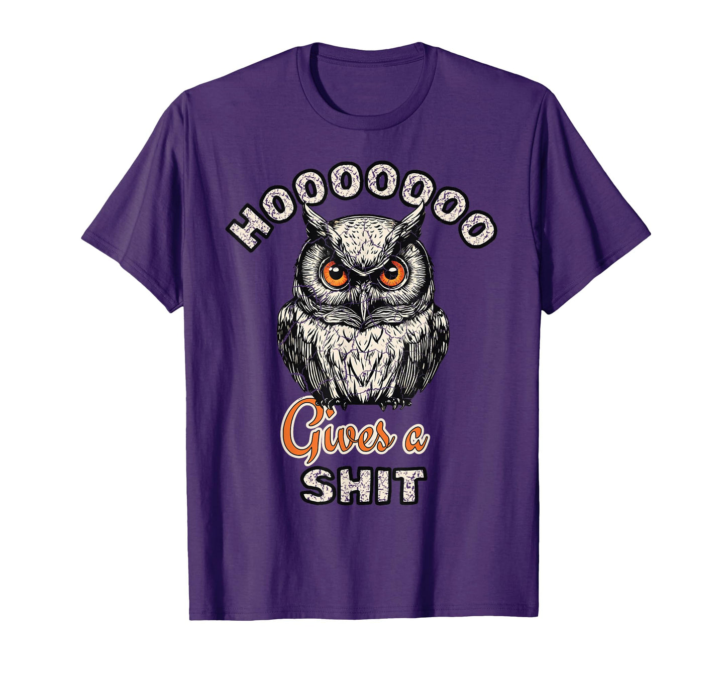 Vintage Owl Who Gives A Shit Adult Humor Bird Lover T-Shirt