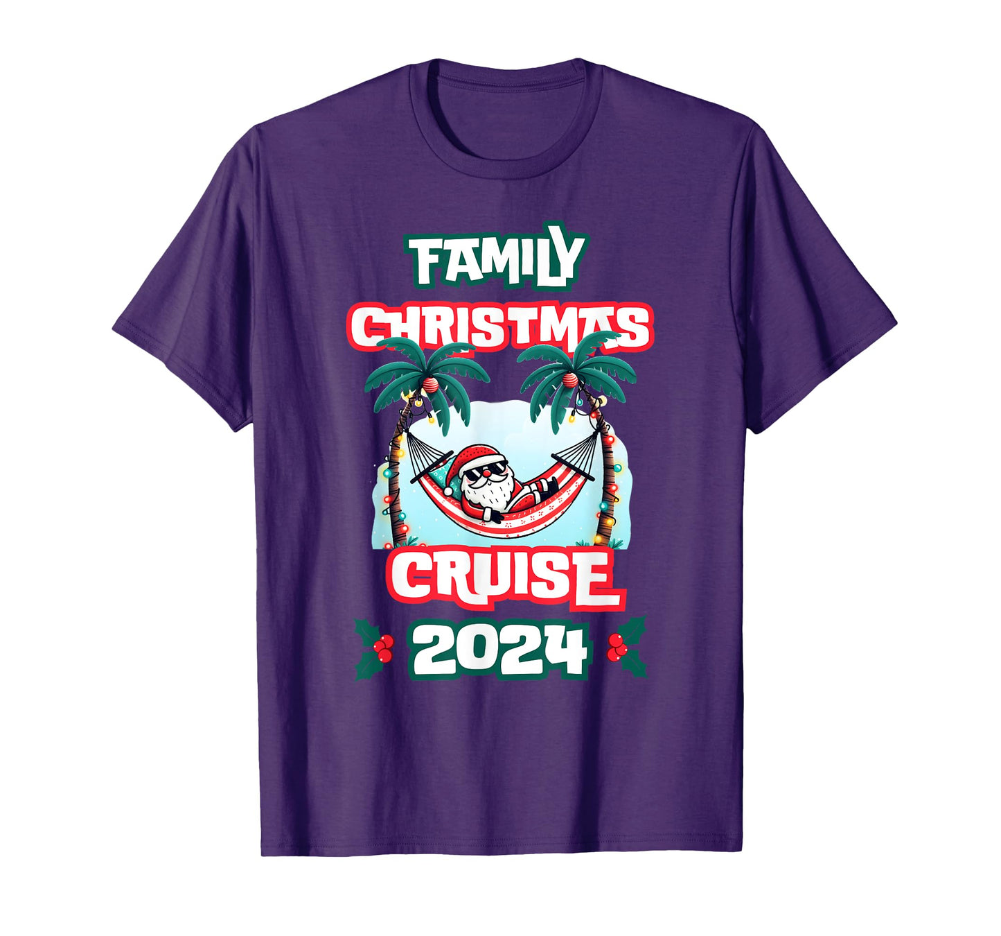 Family Christmas Cruise 2024 Santa Xmas family matching T-Shirt