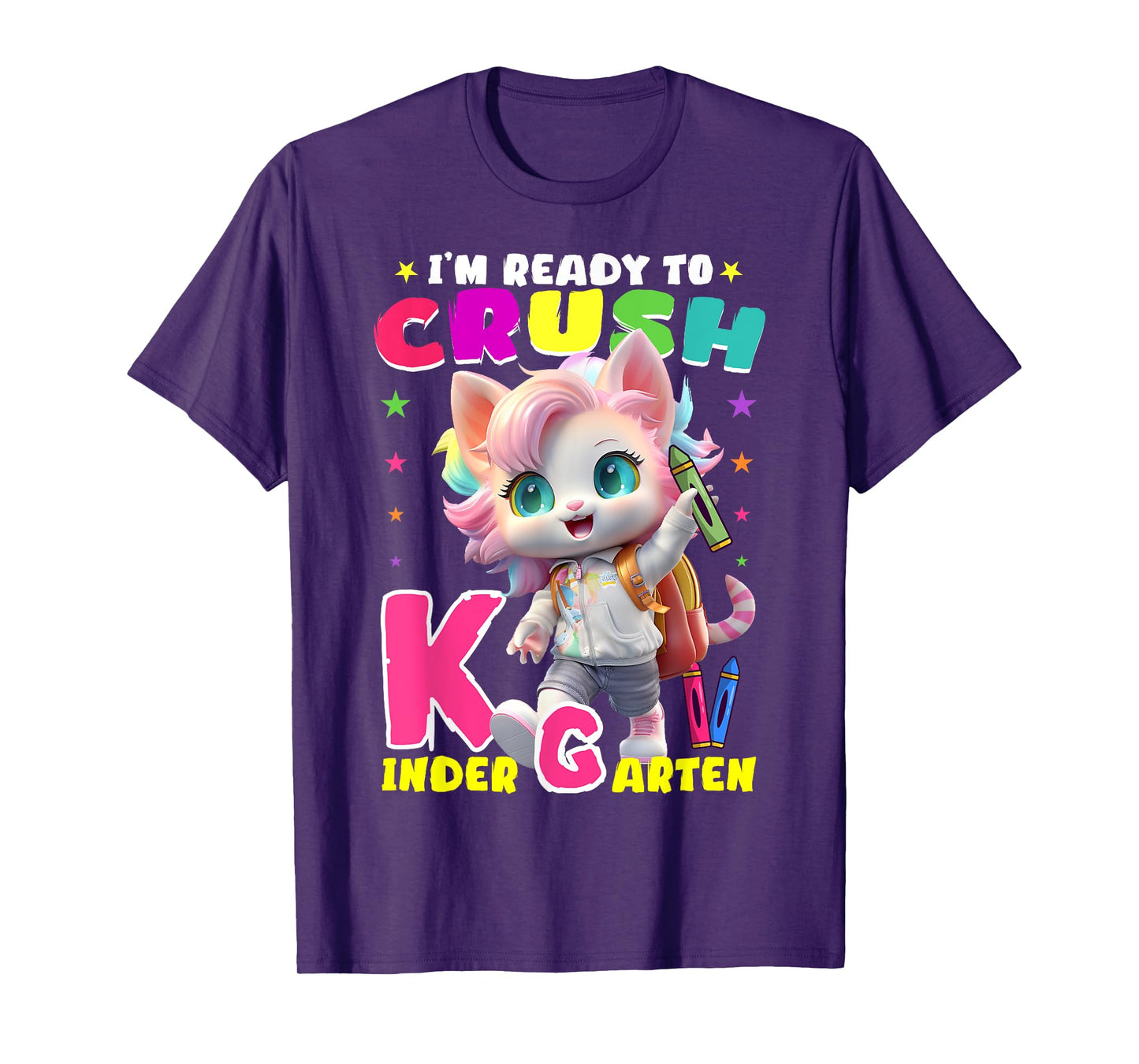 I'm Ready To Crush Kindergarten Unicorn Back To School Girls T-Shirt