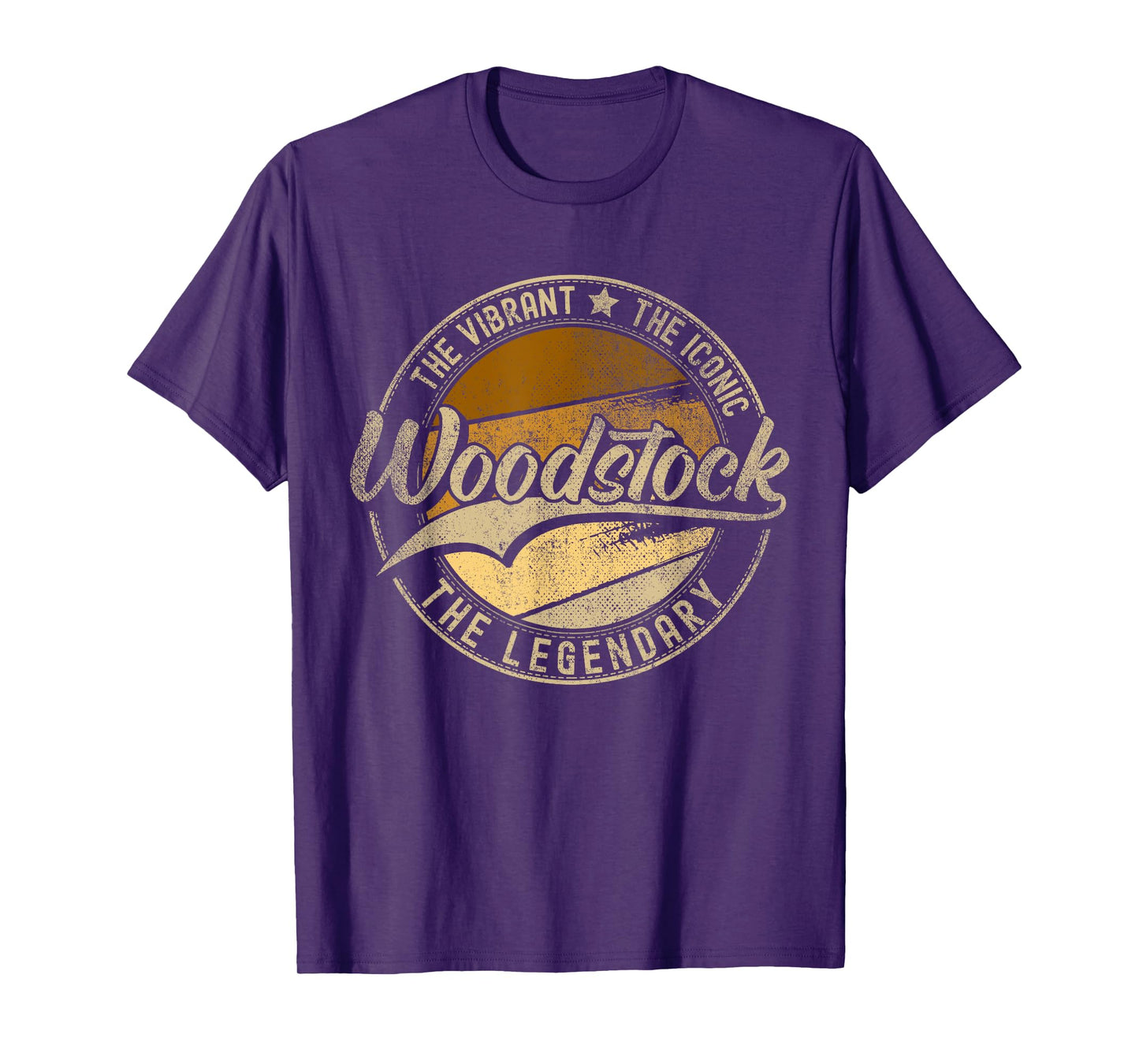 Woodstock GA | Georgia | Vintage Distressed T-Shirt, Small, Black