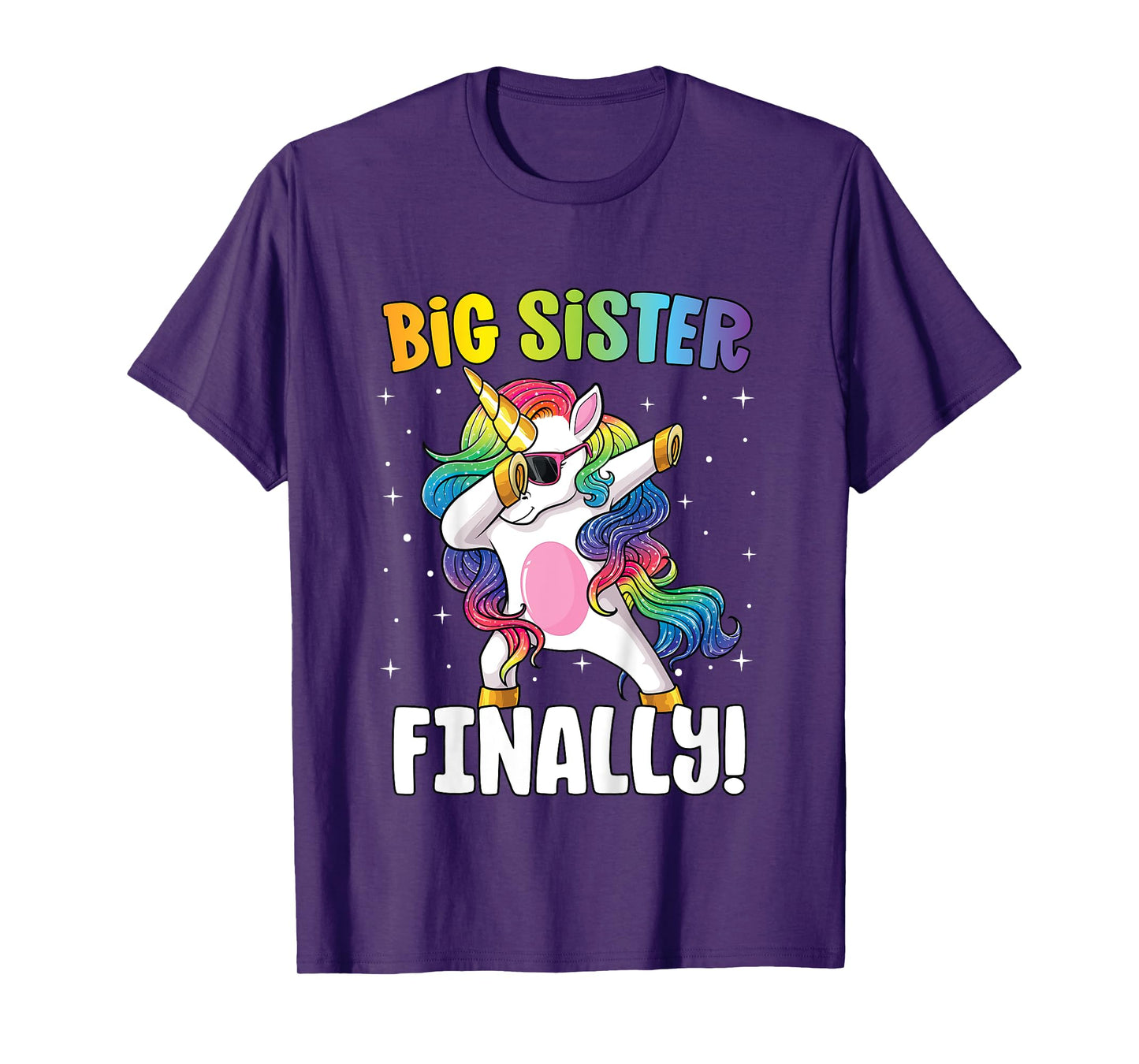 Big Sister Finally Dabbing Unicorn Girls Big Sister T-Shirt