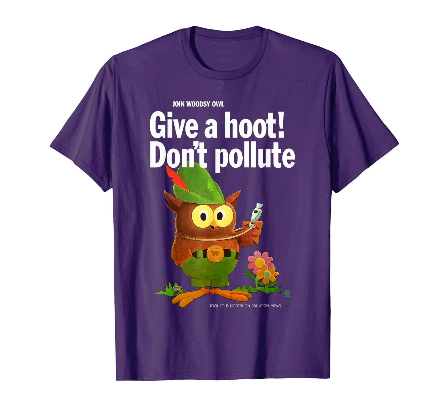 Woodsy Owl Retro Give a Hoot Don't Pollute T-Shirt