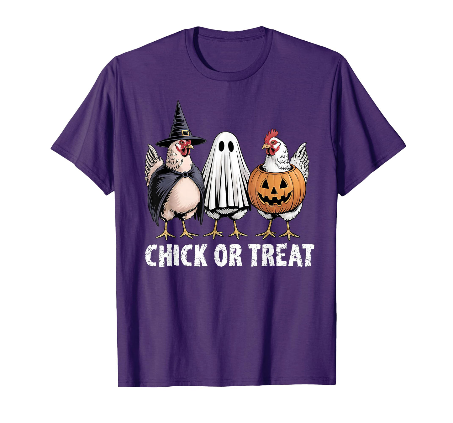 Funny Chick Or Treat Chickens Ghost Witchy Halloween T-Shirt