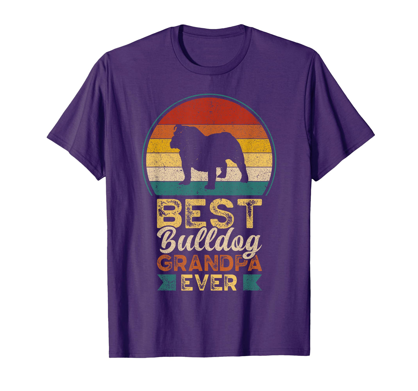 Best Bulldog Grandpa Ever, Father's Day, Grandfather Bulldog Men T-Shirt