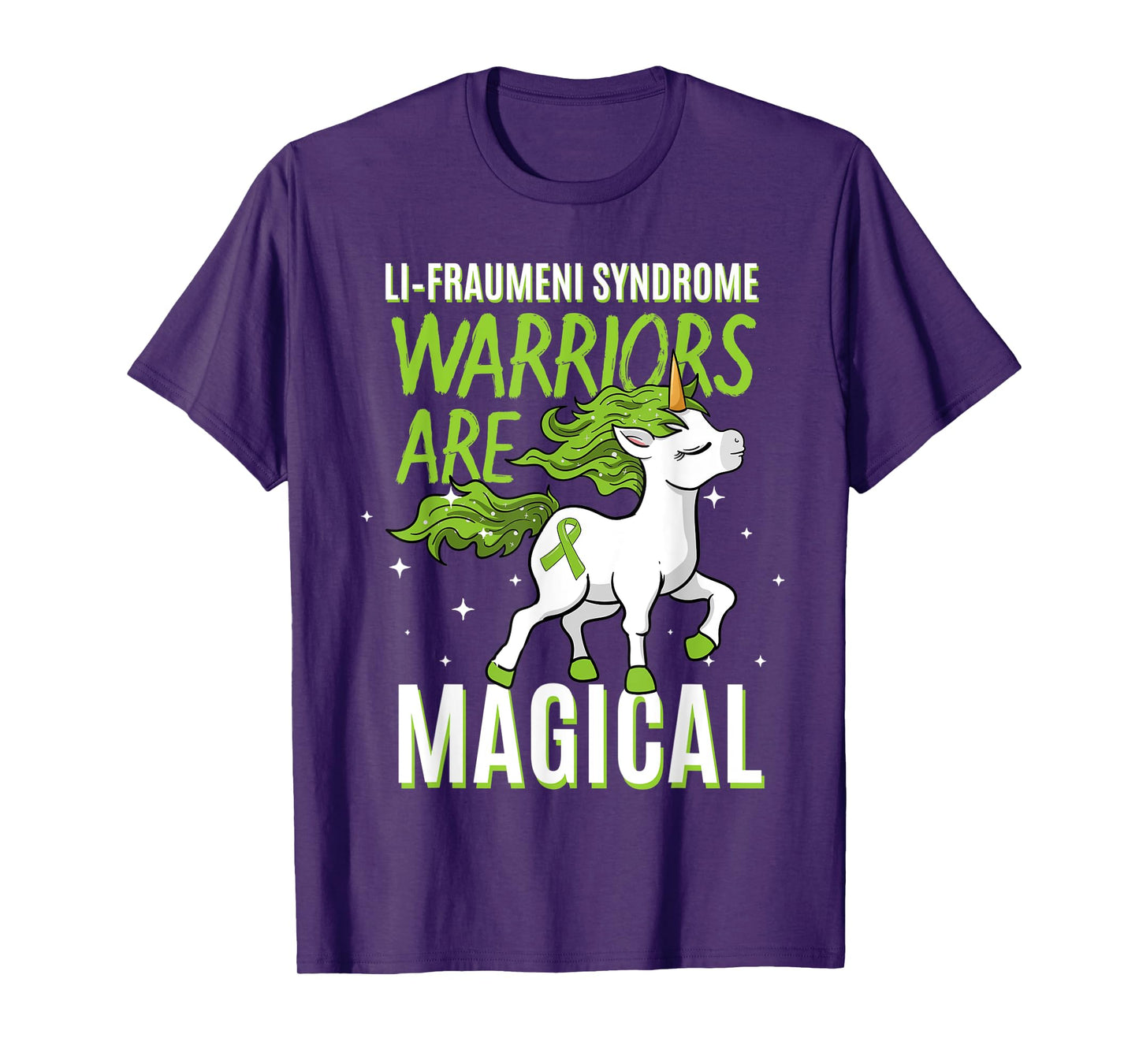Li–Fraumeni Syndrome Warrior Awareness Ribbon Unicorn Lover T-Shirt