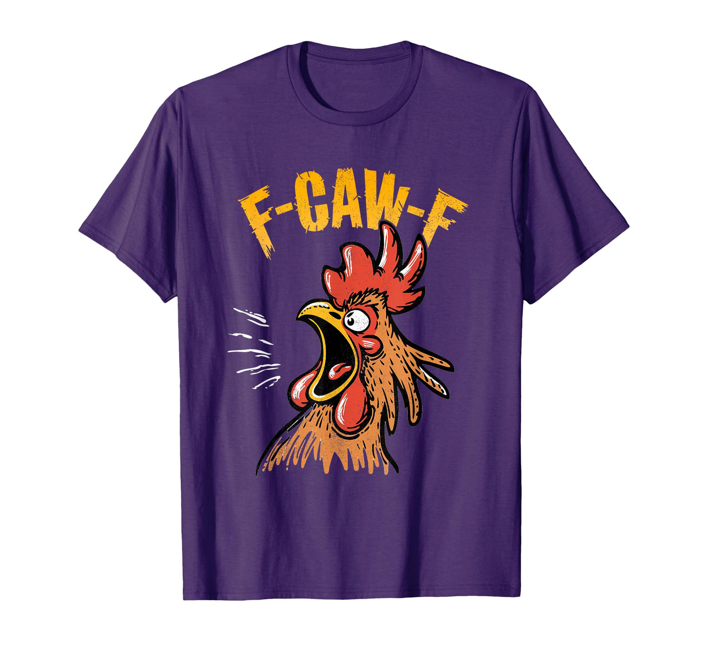 Vintage F-Caw-F Chicken F-CAW-F Funny Chicken Rooster Humor T-Shirt