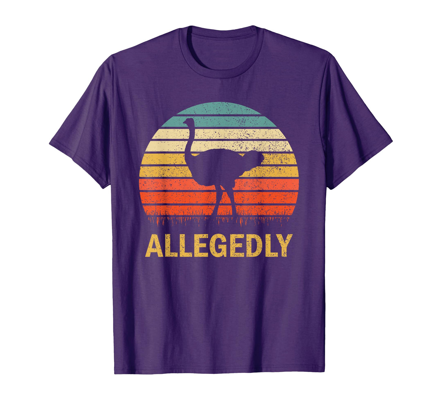 Vintage Allegedly Ostrich Retro T-Shirt - Ostrich Lover Gift T-Shirt