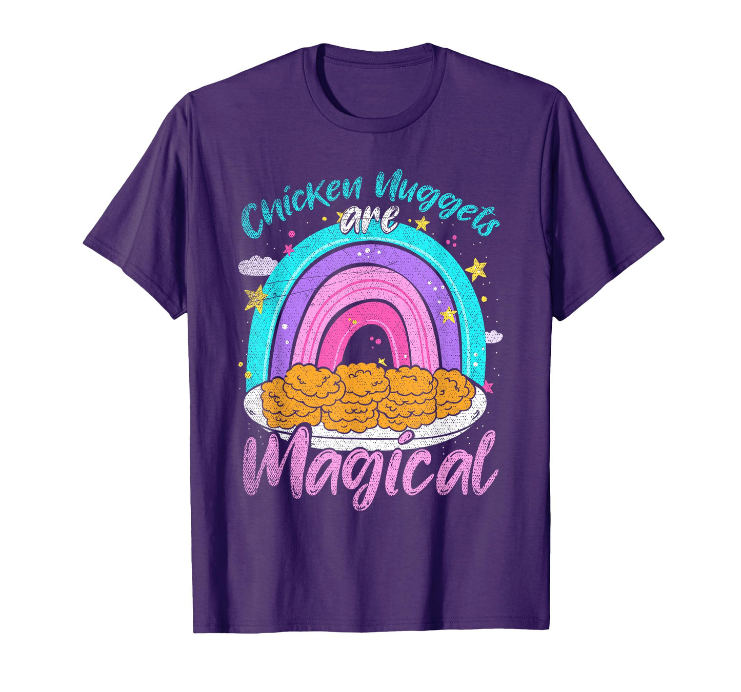 Chicken Nuggets Are Magical Rainbow Funny Chicken Nugget T-Shirt