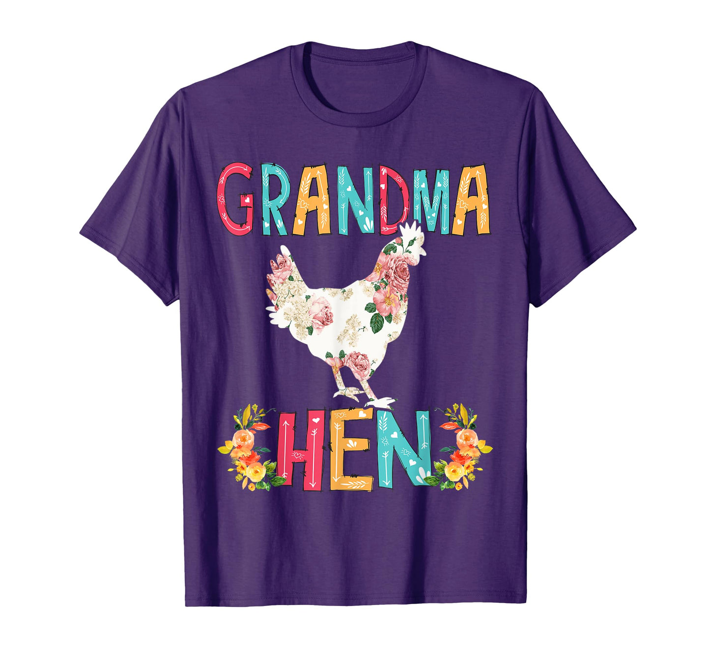 Happy Mother's Day Proud Grandma Floral Chicken Hen Lover T-Shirt