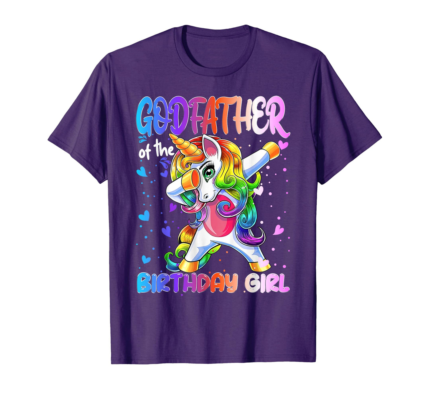 Godfather of the Birthday Princess Girl Dabbing Unicorn T-Shirt