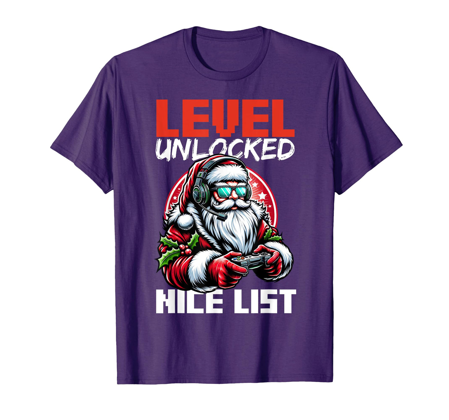 Christmas Gamer Boys Nice List Video Game Santa Xmas T-Shirt