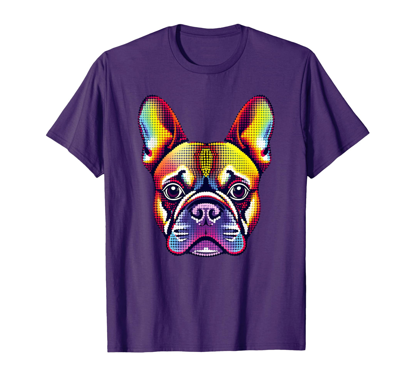 Colorful Dot Art French Bulldog Graphic for Teachers & Kids T-Shirt