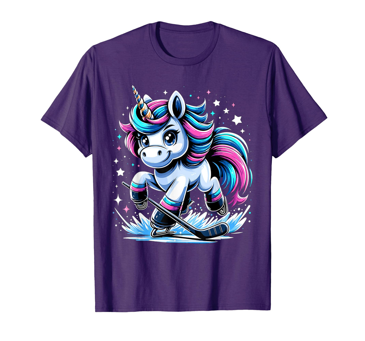 Ice Hockey Unicorn Kawaii Ice Hockey T-Shirt