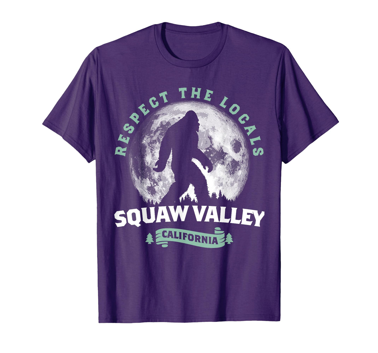 Squaw Valley California Bigfoot Night Walk Retro T-Shirt
