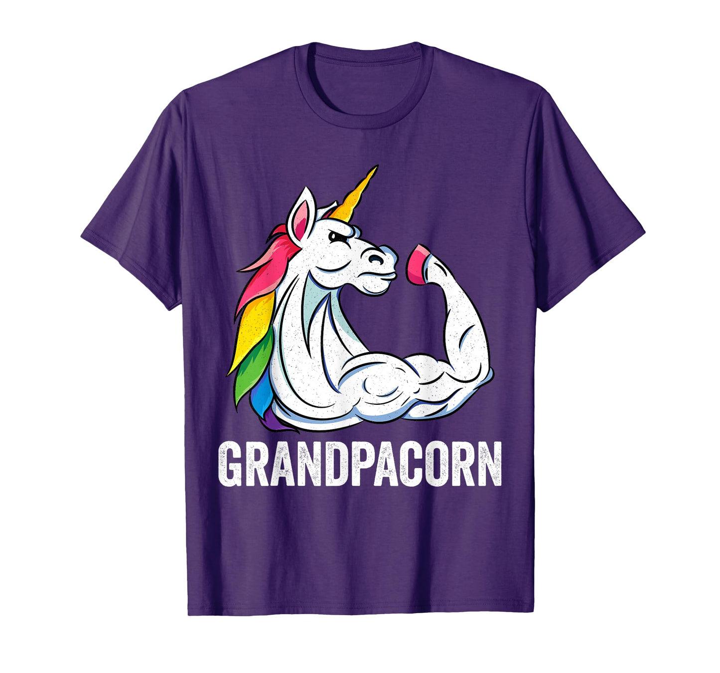 Cute Unicorn Grandpa Girl Birthday Party Apparel GrandpaCorn T-Shirt