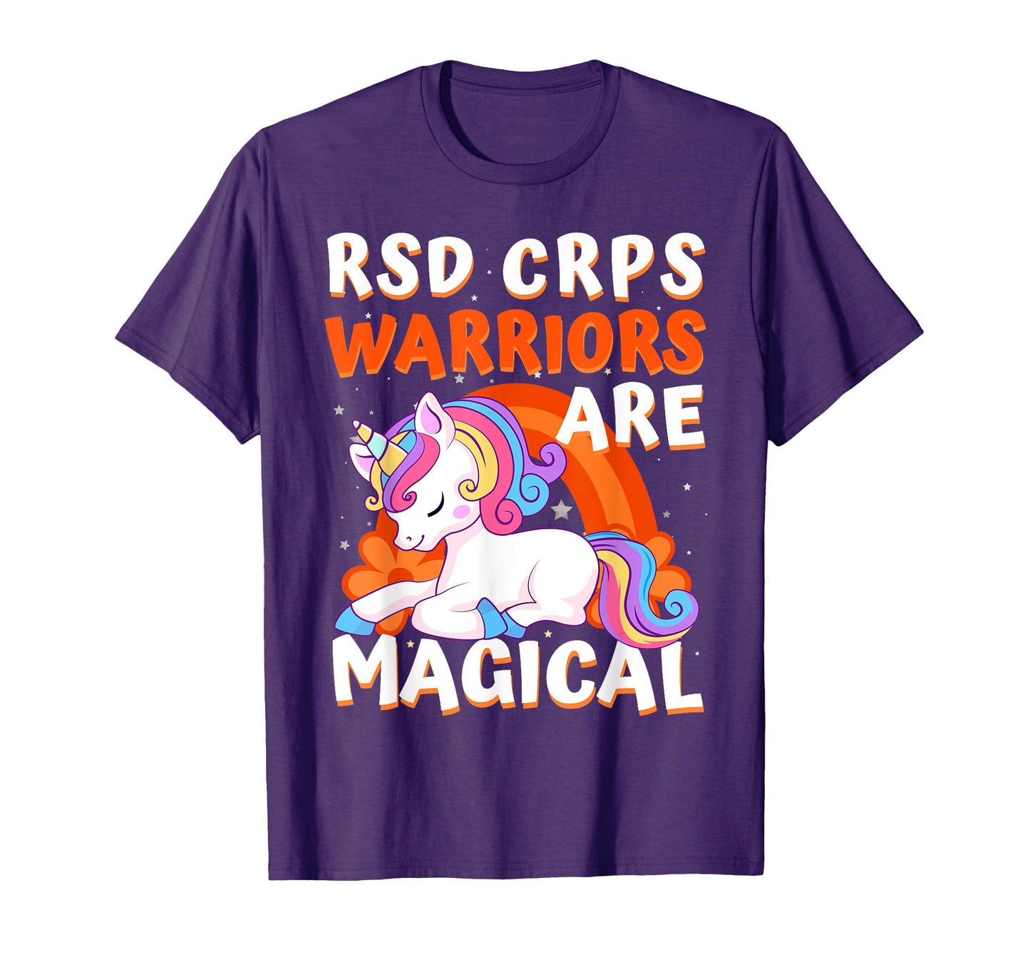 Warriors Are Magical RSD CRPS Awareness Ribbon Unicorn T-Shirt