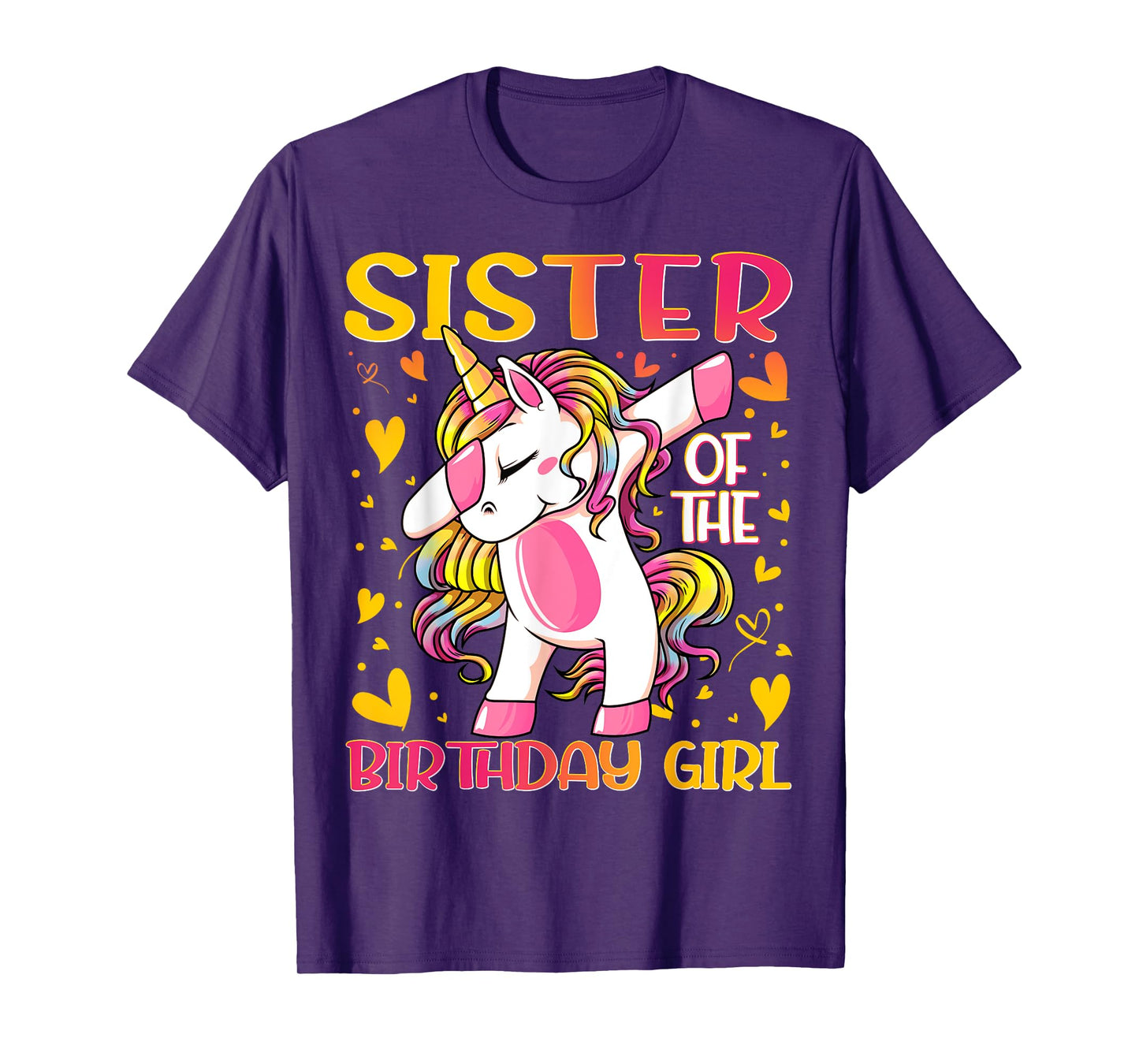 Sister of the Birthday Girl Dabbing Unicorn Sister Gifts T-Shirt