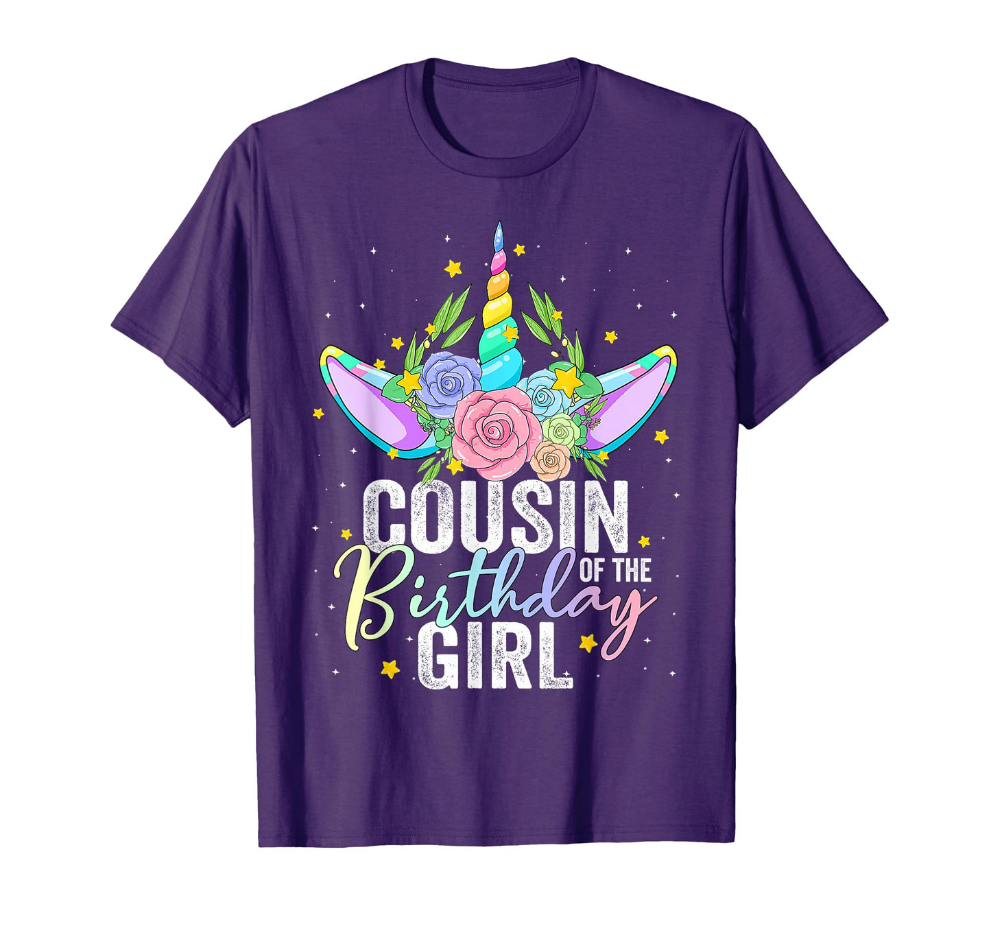 Cousin Of The Birthday Girl Gift Unicorn Birthday T-Shirt