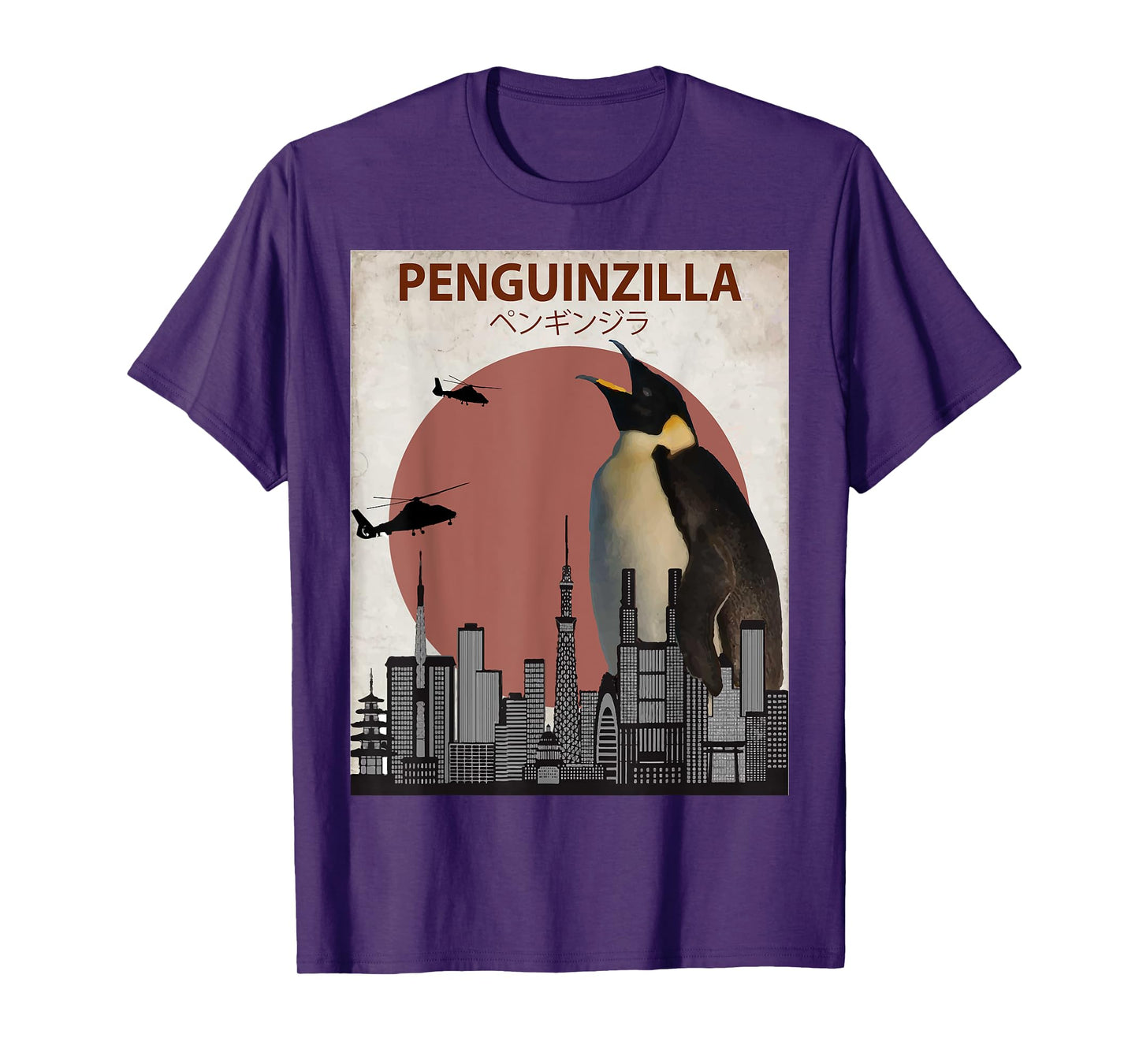 Penguinzilla Funny Emperor Penguin Lovers T-Shirt Gift T-Shirt
