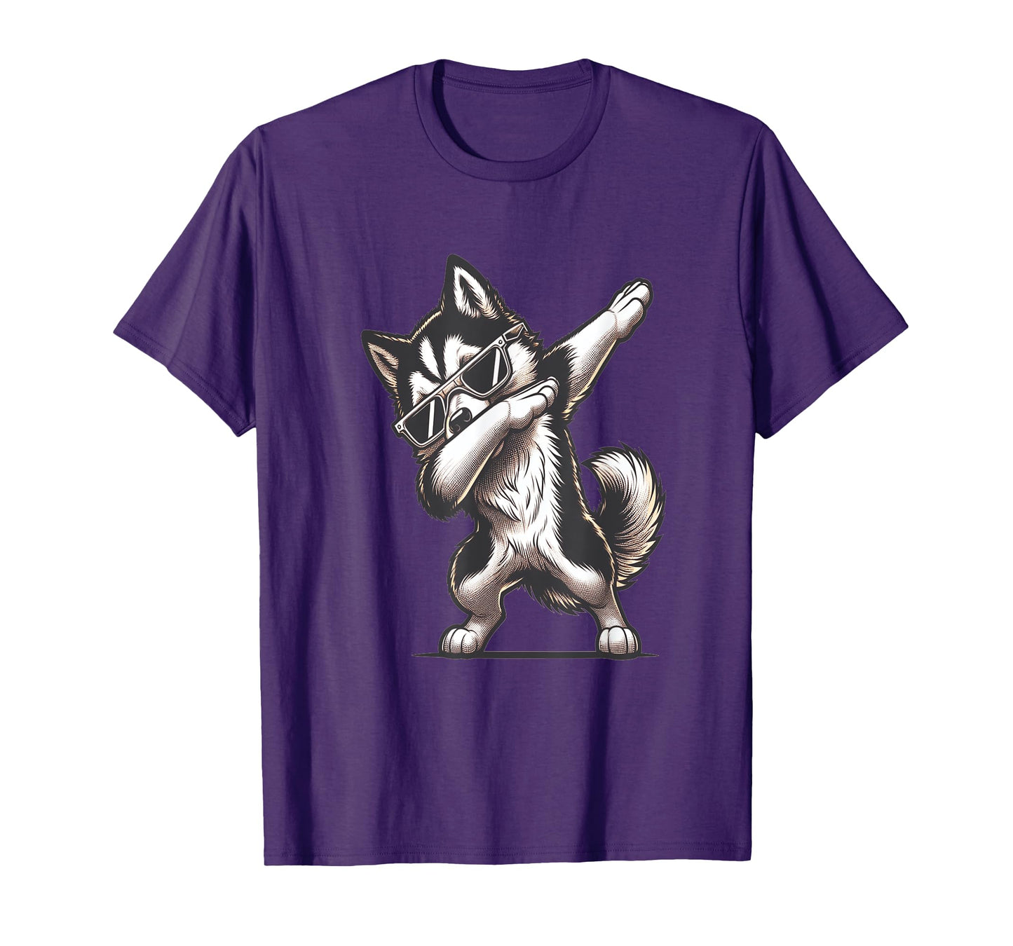 Dab Alaskan Husky Dancing Dabbing Dog Men Women Girls Kids T-Shirt