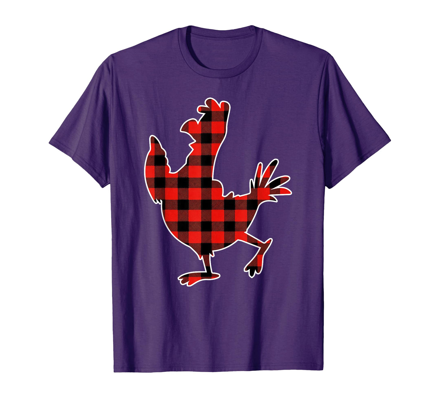 Red Buffalo Plaid Pajama Chicken Merry Christmas T-Shirt