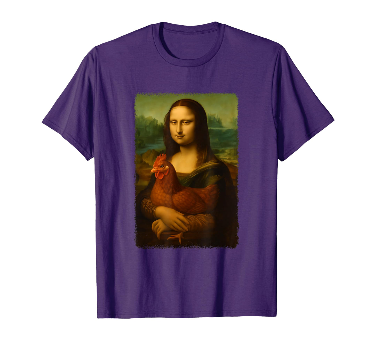 Mona Lisa Chicken Funny Gift For Men Women Boys Girls Kids T-Shirt