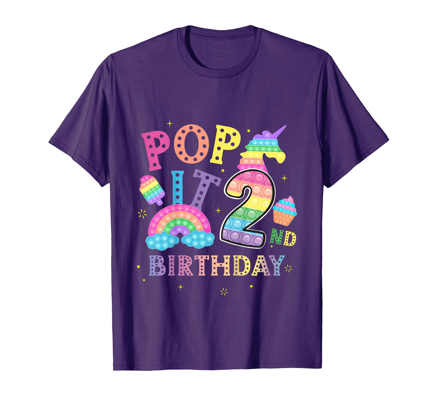 2nd birthday pop 2 year popping party for girls pop it T-Shirt