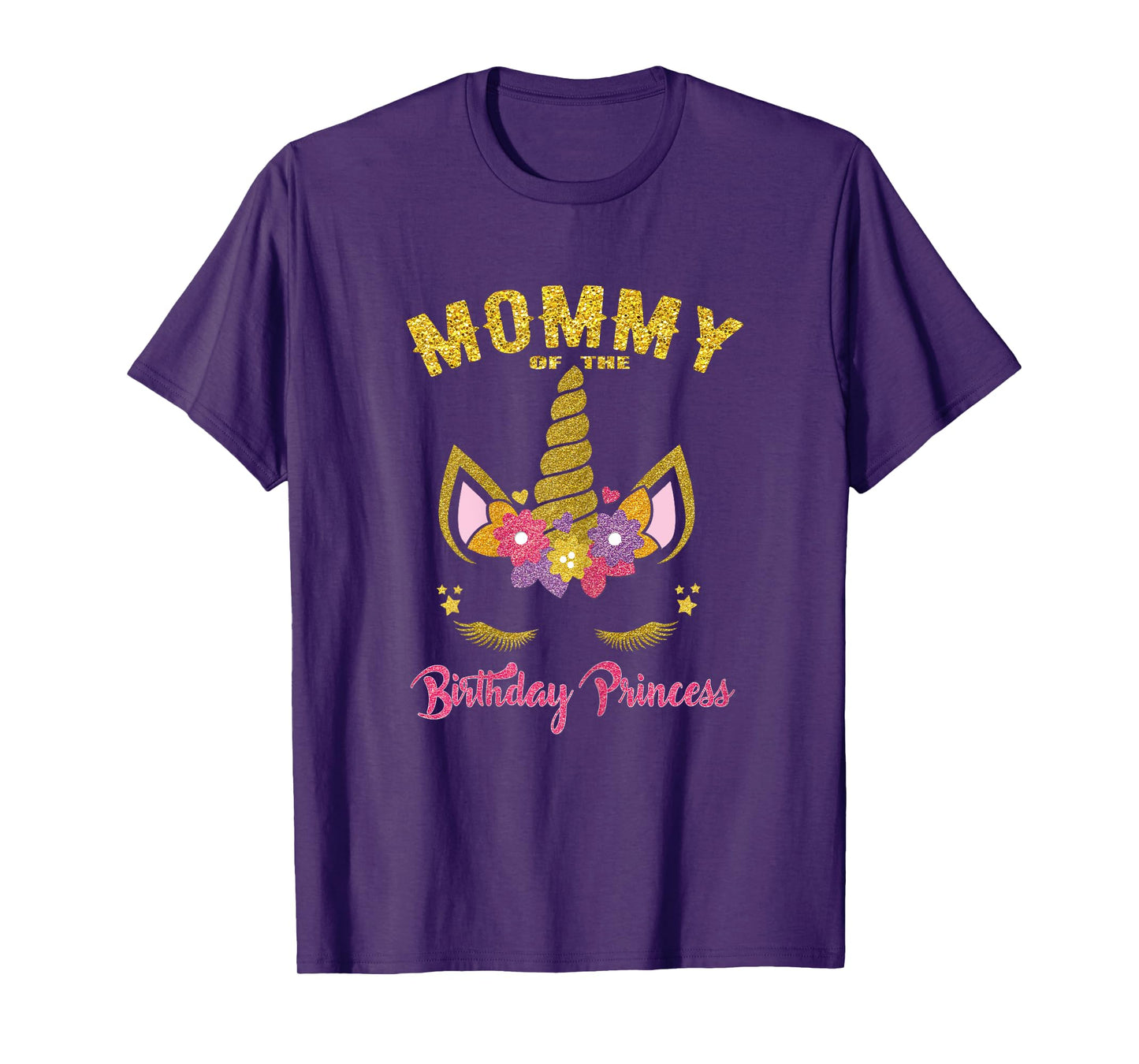 Mommy of the Birthday Princess Unicorn Matching Birthday T-Shirt