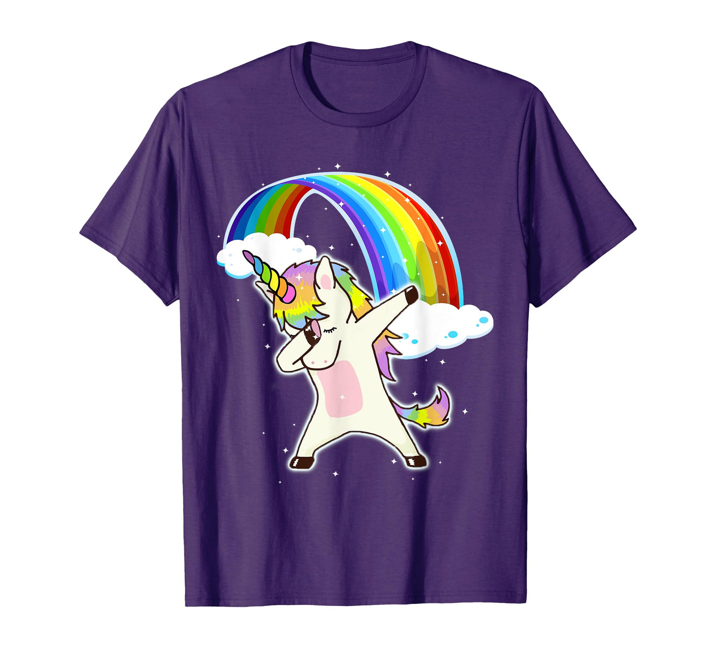 Dabbing Unicorn Rainbow T Shirt Unicorn Gift T-Shirt