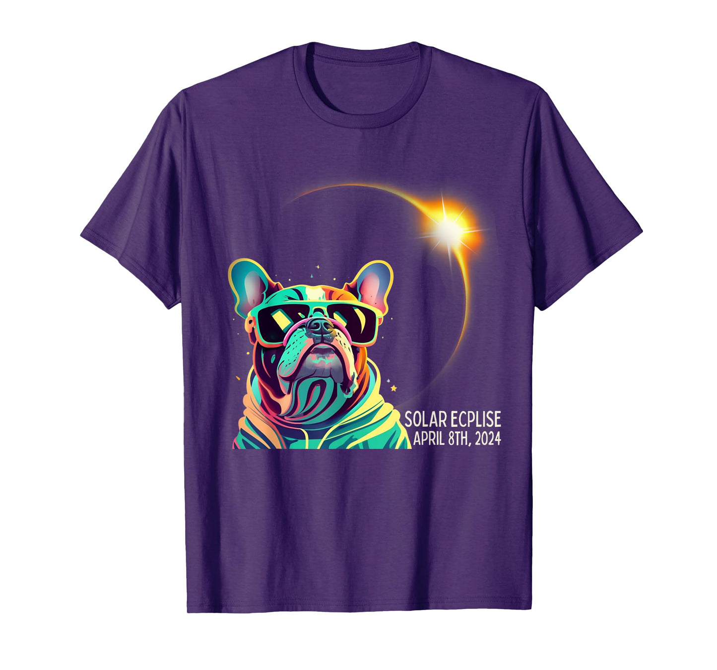 French Bulldog America 2024 Solar Eclipse Accessories Men Women Kids T-Shirt
