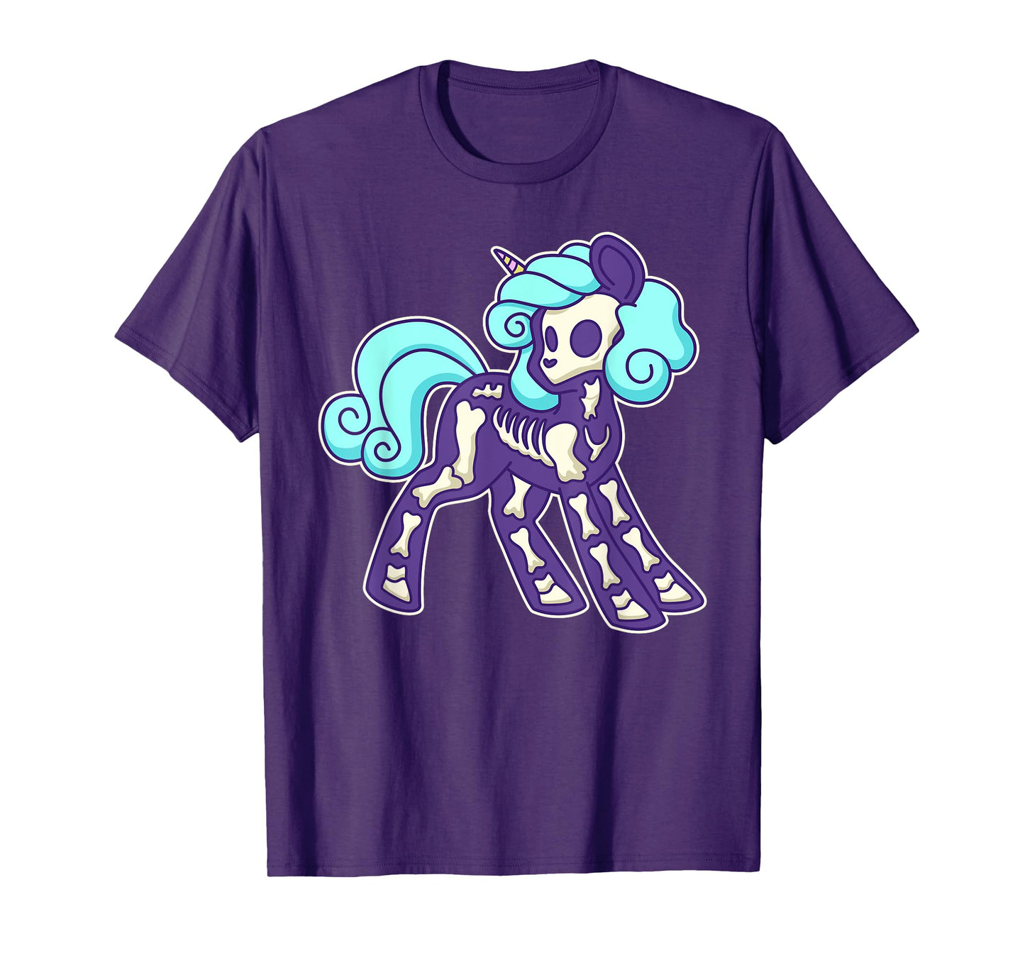 Pastel Goth Unicorn Skeleton T-Shirt