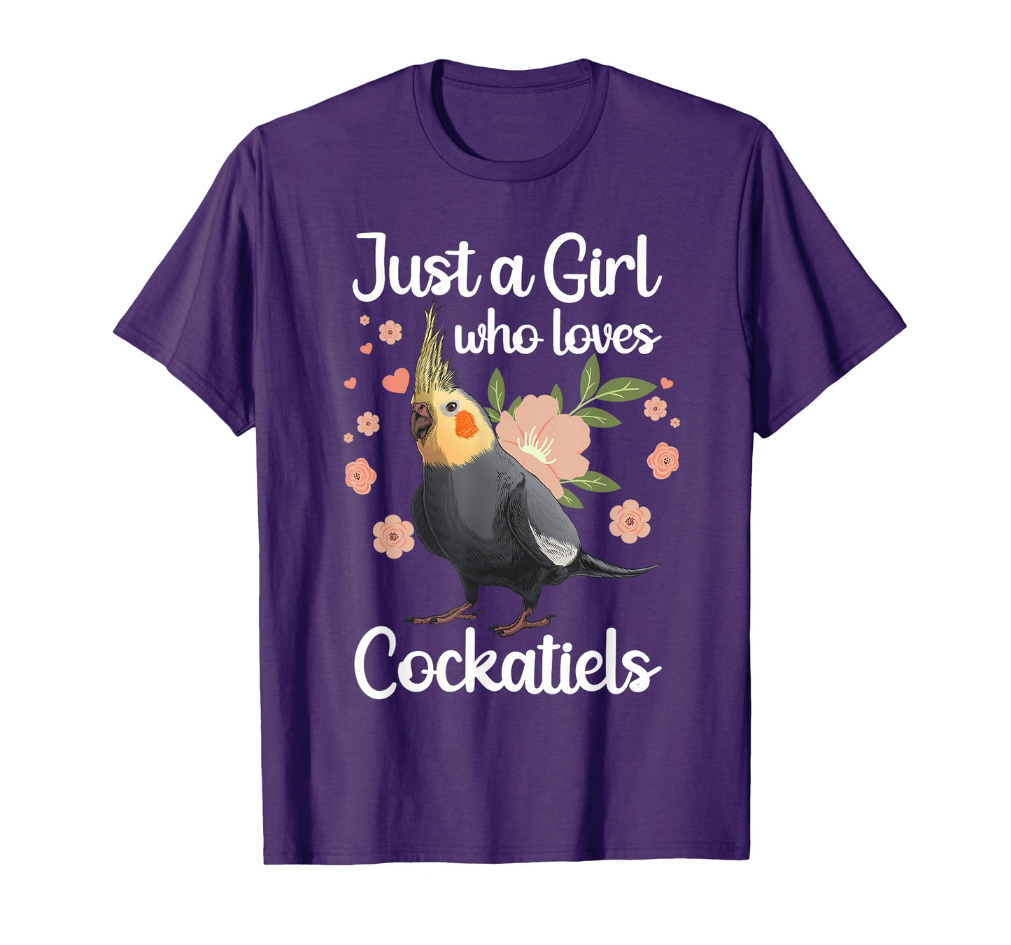 Cool Cockatiel For Women Girls Parrot Bird Lover Parakeet T-Shirt