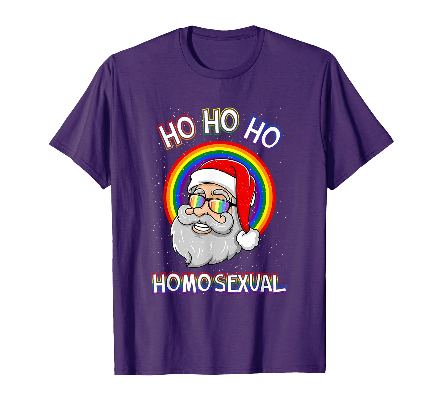 Ho Ho Homosexual LGBT Gay Santa Claus Ugly Christmas Sweater T-Shirt