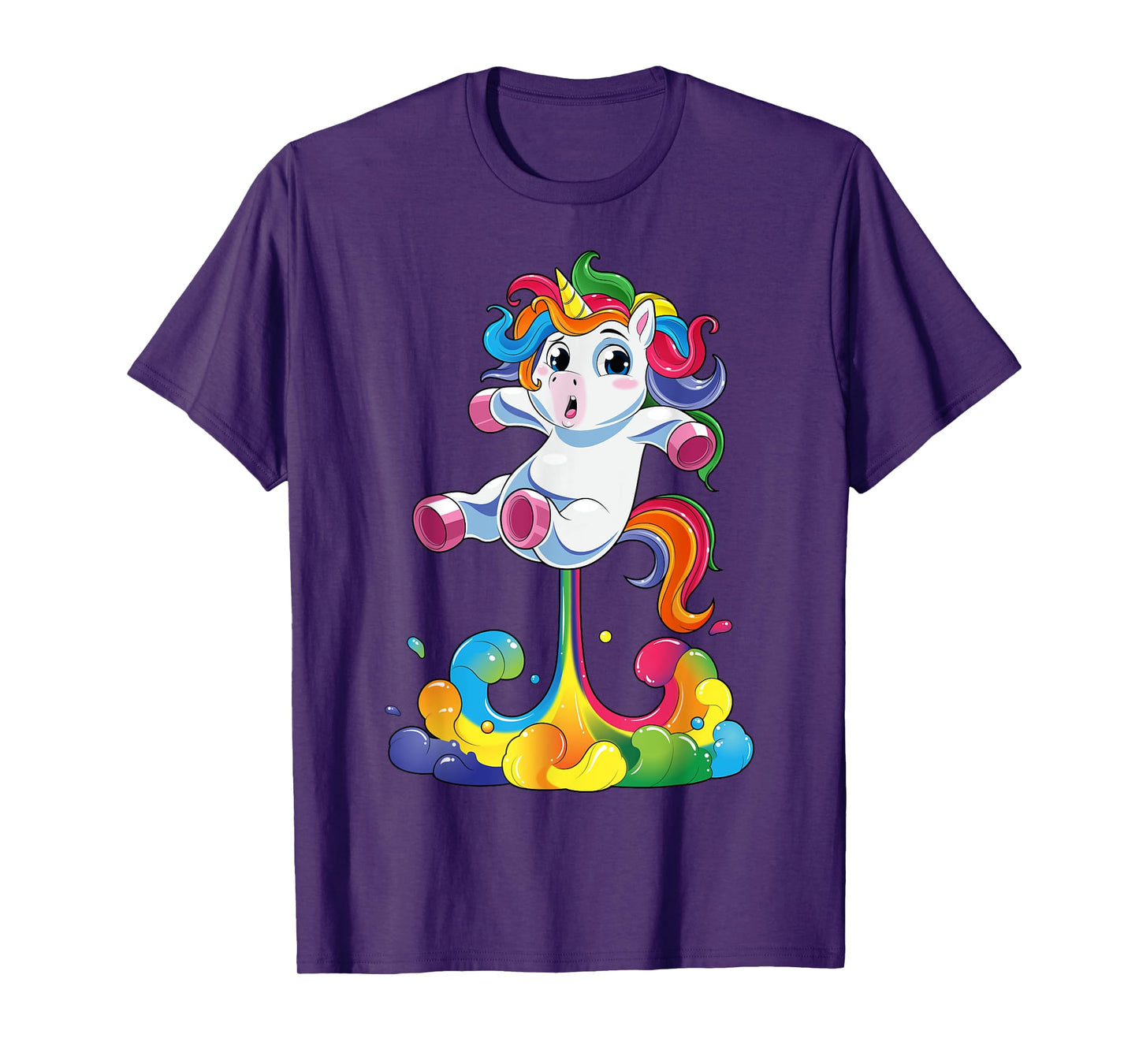 Unicorn Shirt Funny Magical Fart Unicorn Farting Rainbow T-Shirt