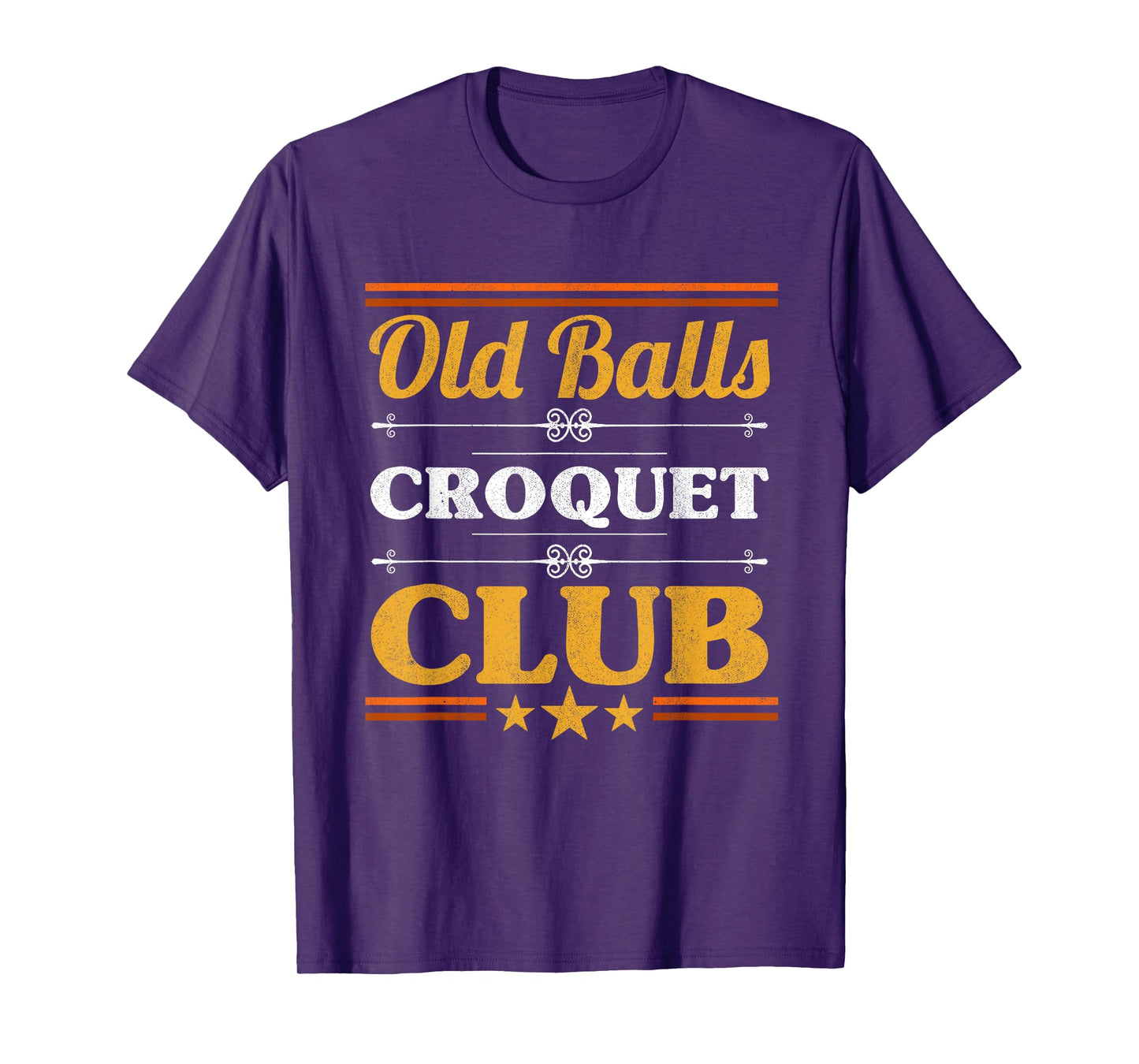 Old Balls Croquet Club Mallet Wickets Enthusiast Lawn Game T-Shirt