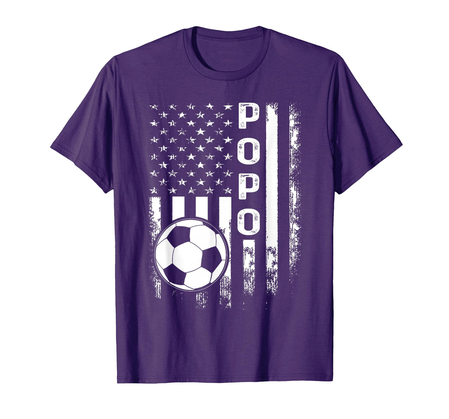 Soccer Popo America Flag Vintage Christmas Xmas T-Shirt