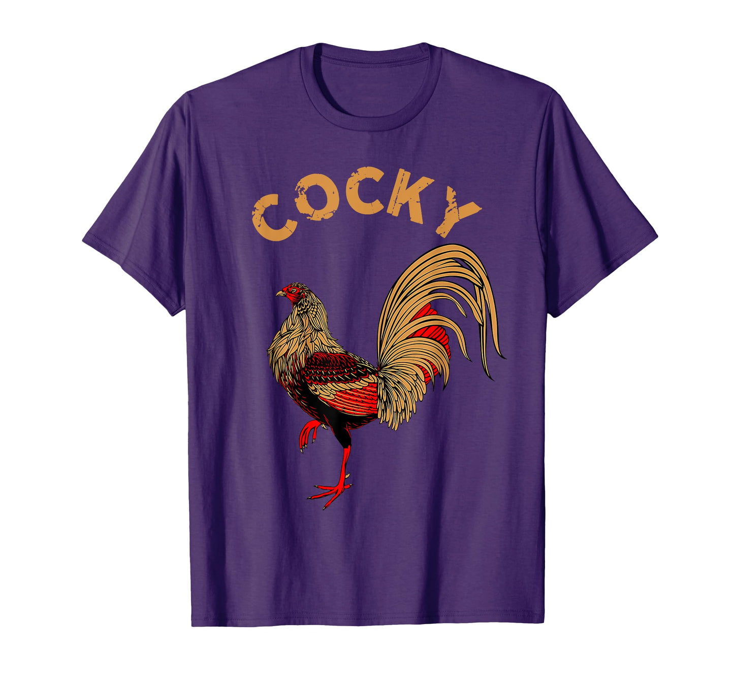 Cool Rooster Cocky Retro Vintage Chicken Tee T-Shirt