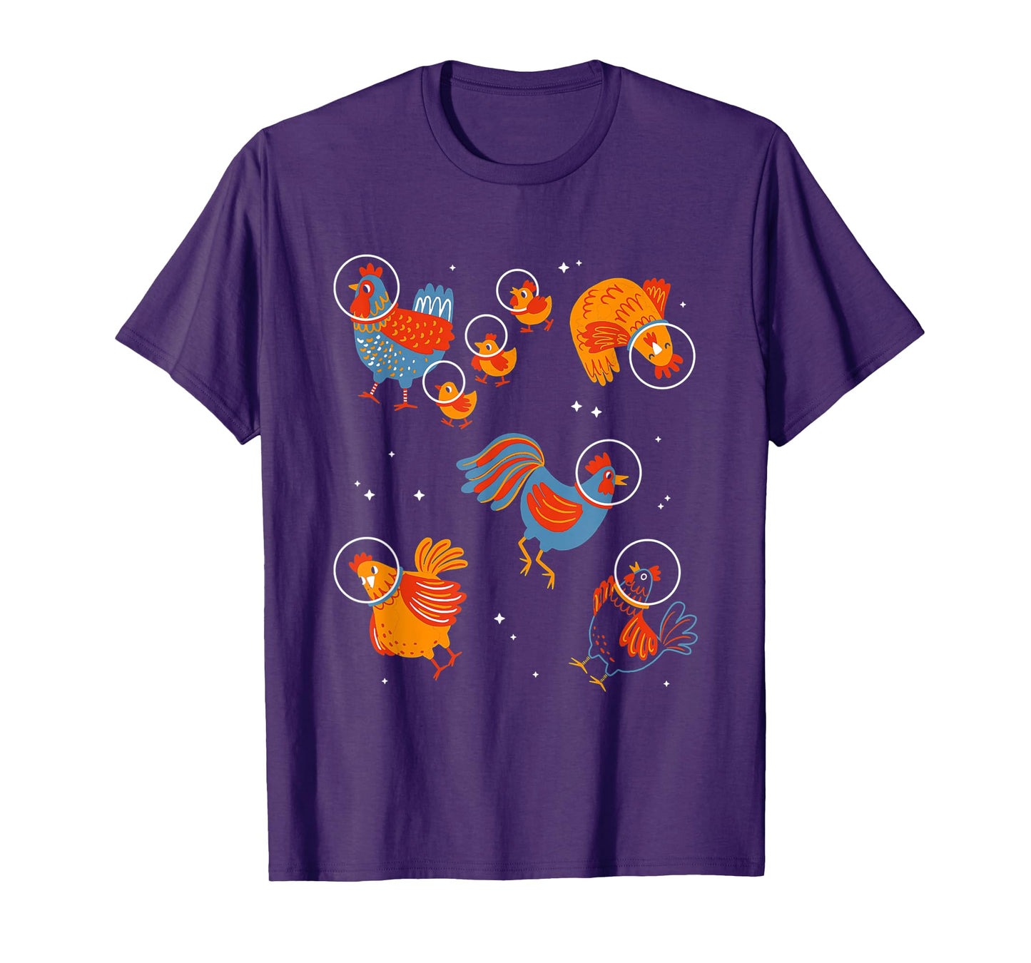 Funny Chickens In Space T-Shirt