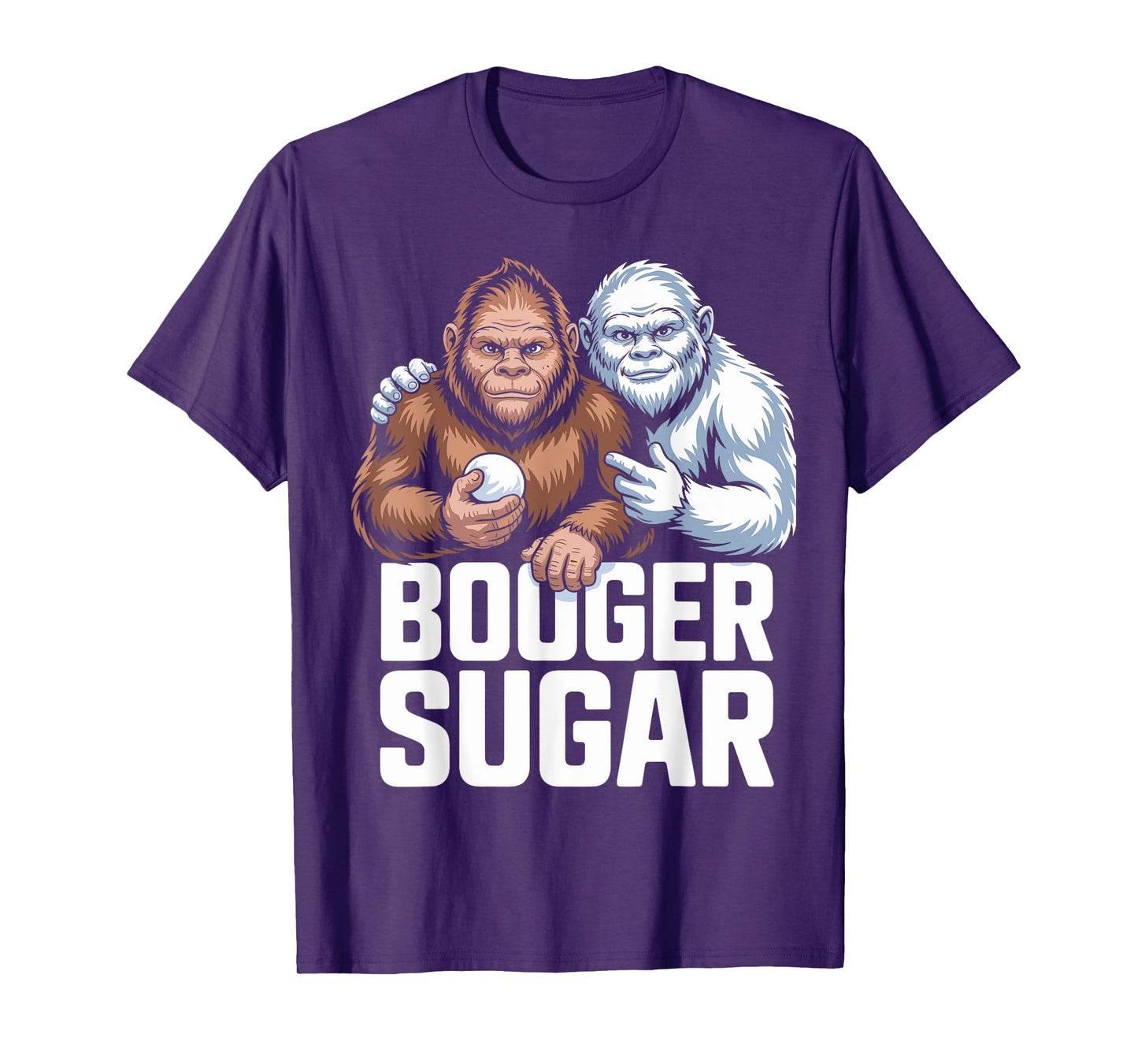 Booger Sugar Sasquatch Yeti Nose Beers Nose Nachos Selfi T-Shirt
