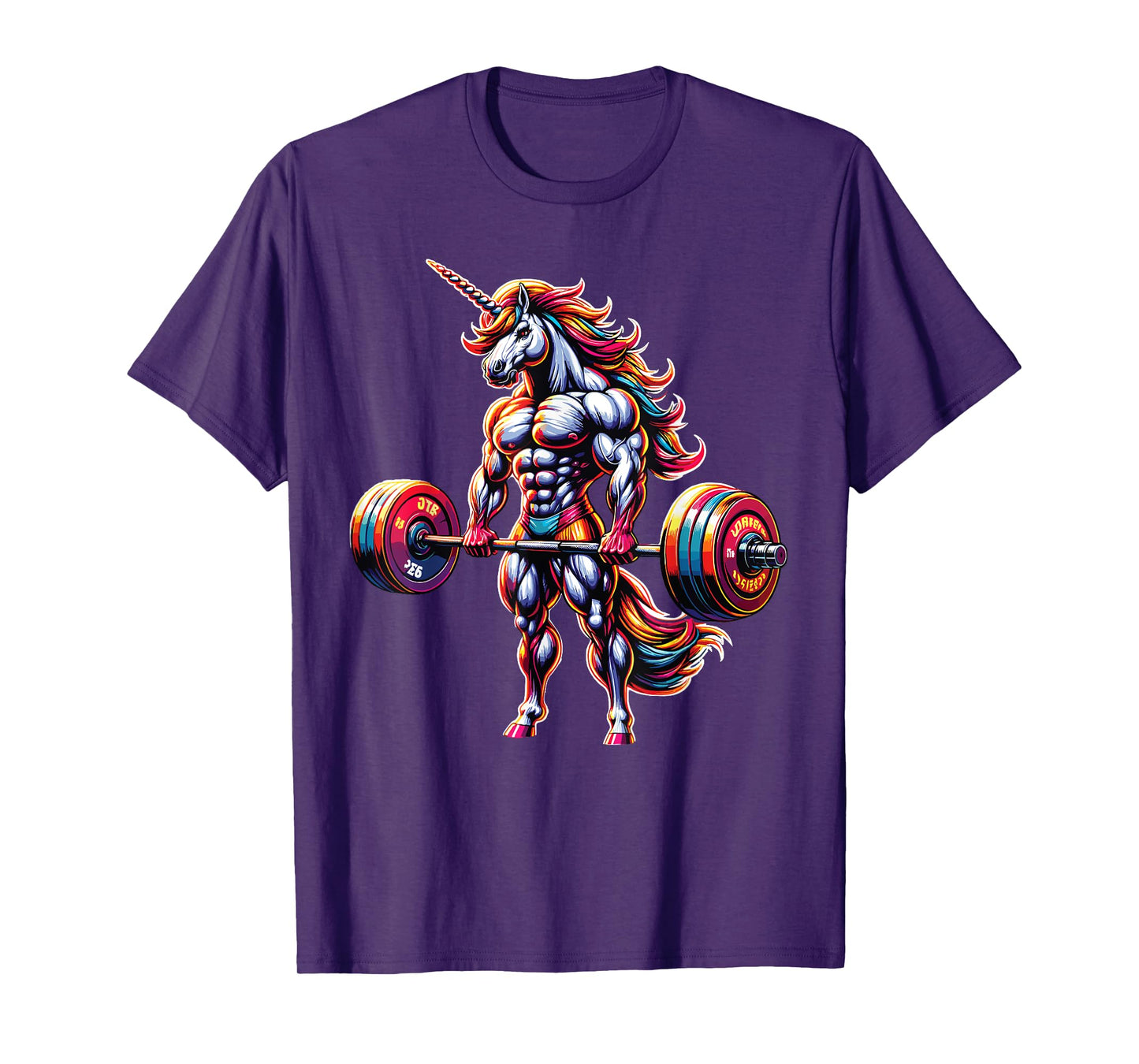 Unicorn Lifting Weights Fitness Lover Barbell Weightlifting T-Shirt