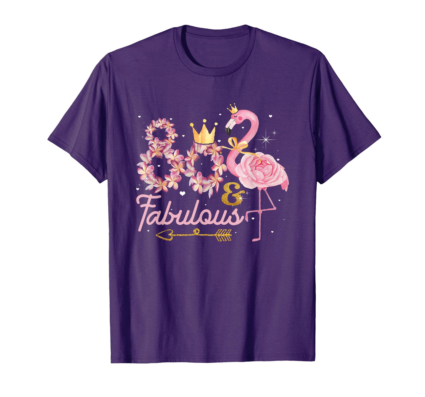 80 And Fabulous Flamingo 80th Birthday 1942 T-Shirt