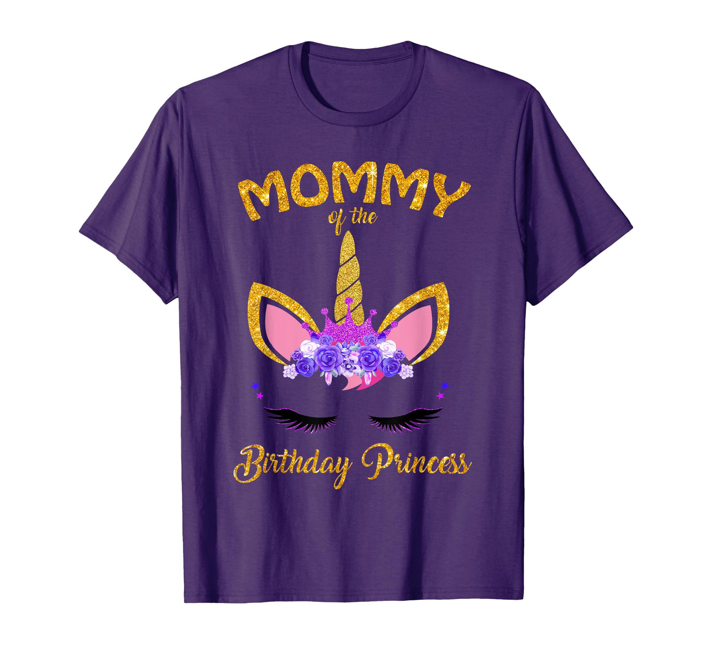 Mommy Of The Birthday Princess Unicorn Birthday Girl's Mom T-Shirt