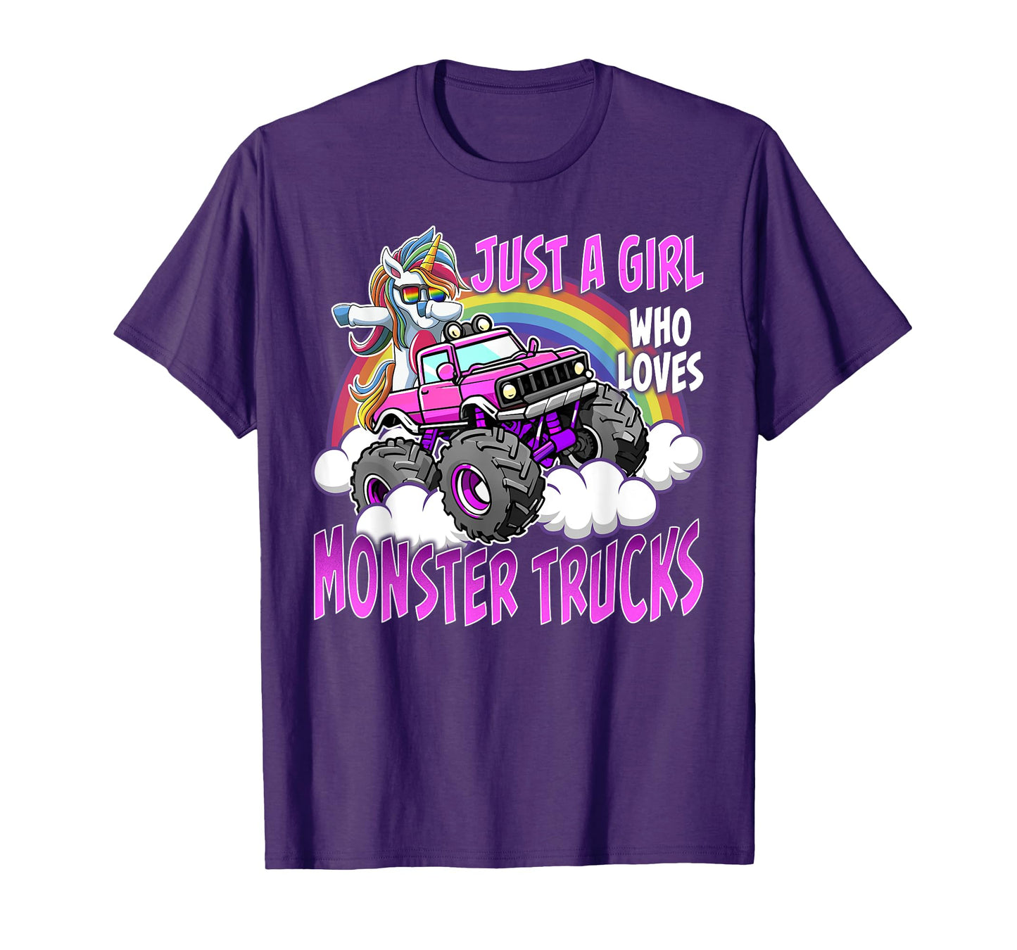 Monster Truck Unicorn Just a Girl Who Loves Monster Trucks T-Shirt