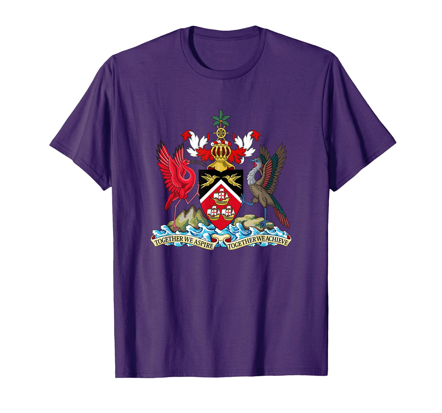 Trinidad & Tobago Coat Of Arms Emblem Symbol Birds T-Shirt T-Shirt